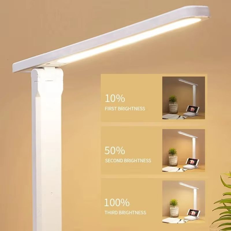 Portable Folding LED Desk Lamp – Touch-Control, Dimmable Night Light and USB Reading Lamp