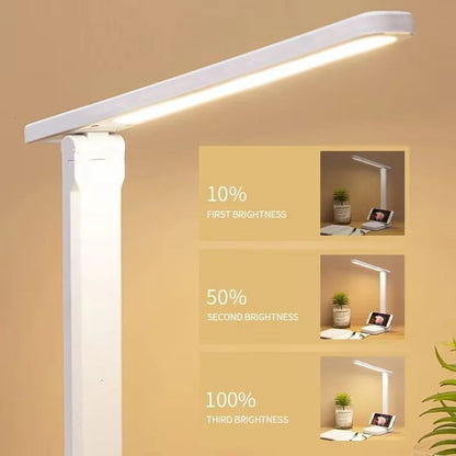 Portable Folding LED Desk Lamp – Touch-Control, Dimmable Night Light and USB Reading Lamp