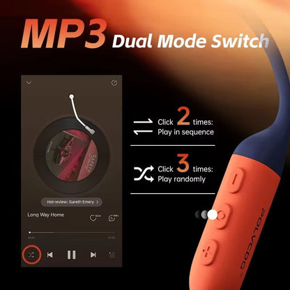 POLVCDG X16 Bone Conduction Waterproof Headphones 32GB Bluetooth 5.4