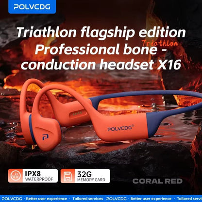 POLVCDG X16 Bone Conduction Waterproof Headphones 32GB Bluetooth 54 1
