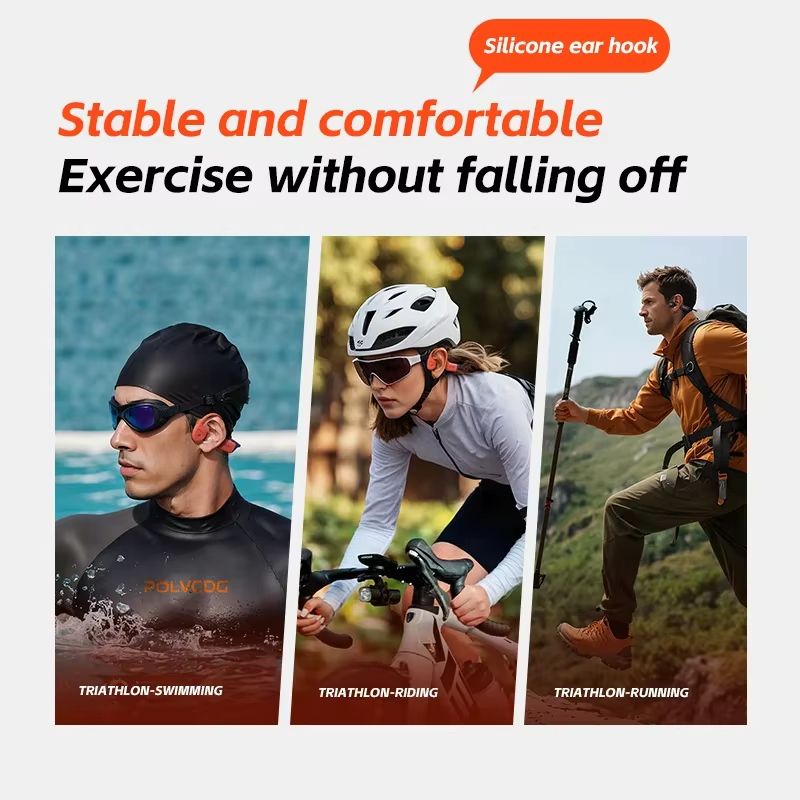 POLVCDG X16 Bone Conduction Waterproof Headphones 32GB Bluetooth 54 4