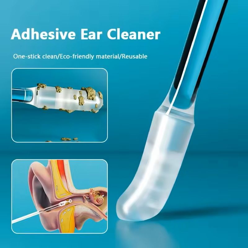 Disposable Silicone Earwax Remover Set with Sticky Ear Picks