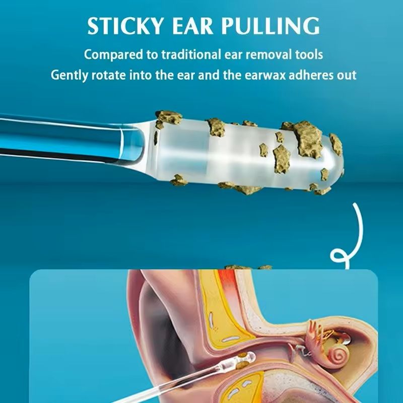 Disposable Silicone Earwax Remover Set With Sticky Ear Picks 1