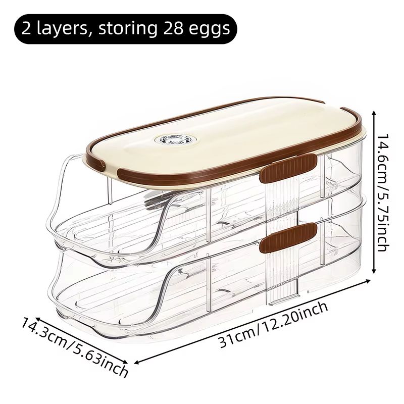 AutoRolling Egg Storage Rack For Refrigerators  SpaceSaving Organizer With Easy Access 10