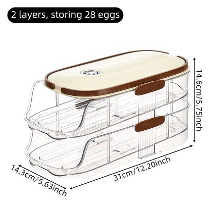AutoRolling Egg Storage Rack For Refrigerators  SpaceSaving Organizer With Easy Access 10