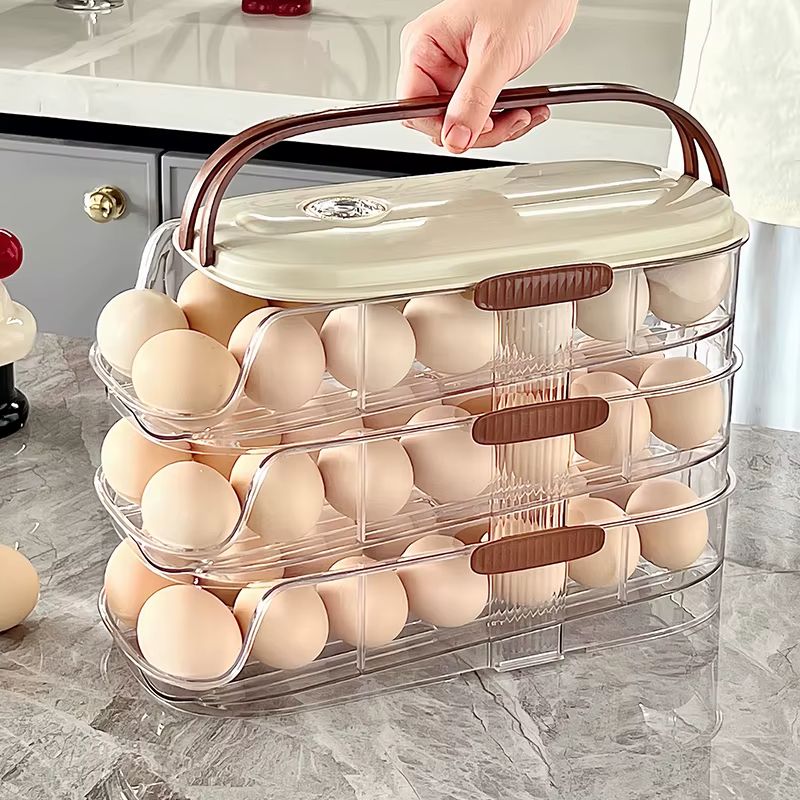 AutoRolling Egg Storage Rack For Refrigerators  SpaceSaving Organizer With Easy Access 11