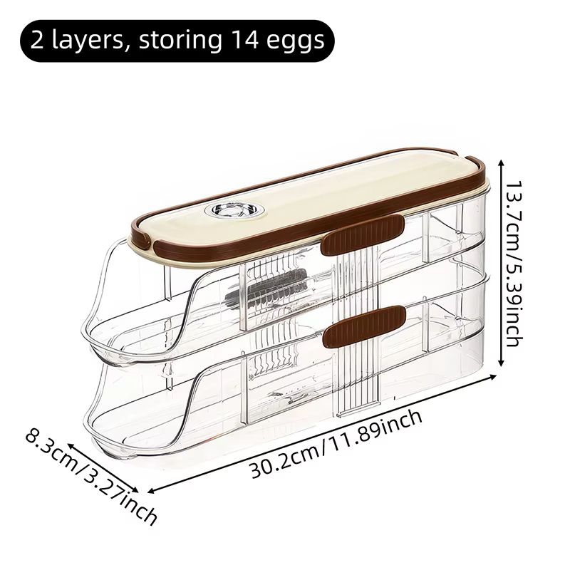 AutoRolling Egg Storage Rack For Refrigerators  SpaceSaving Organizer With Easy Access 2