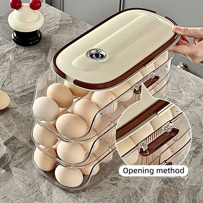 AutoRolling Egg Storage Rack For Refrigerators  SpaceSaving Organizer With Easy Access 7