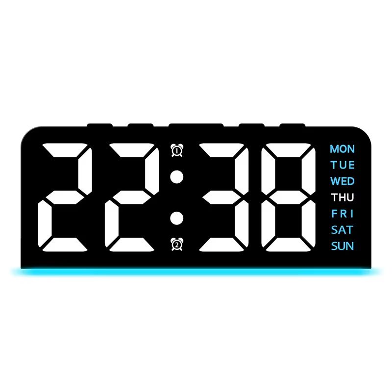 Modern LED Digital Alarm Clock With Temperature Display And Night Light  Sleek Desktop Clock For Be