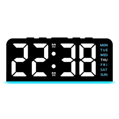 Modern LED Digital Alarm Clock With Temperature Display And Night Light  Sleek Desktop Clock For Be