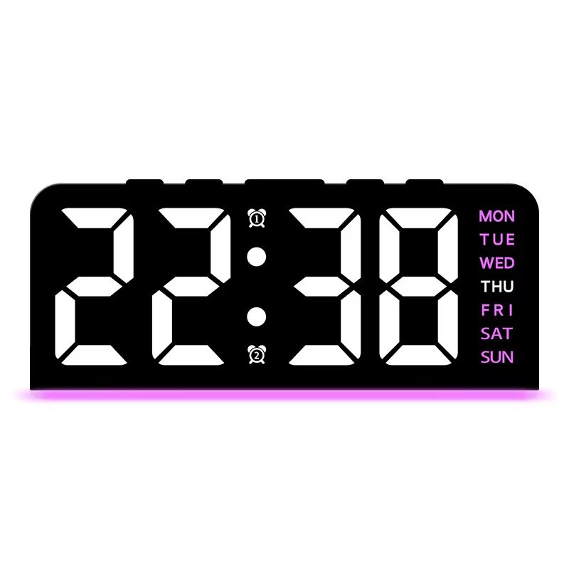 Modern LED Digital Alarm Clock With Temperature Display And Night Light  Sleek Desktop Clock For Be