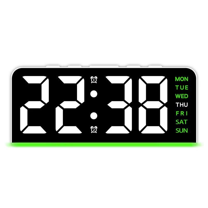 Modern LED Digital Alarm Clock With Temperature Display And Night Light  Sleek Desktop Clock For Be