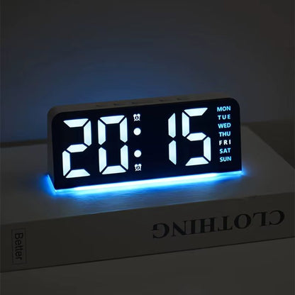 Modern LED Digital Alarm Clock With Temperature Display And Night Light  Sleek Desktop Clock For Be