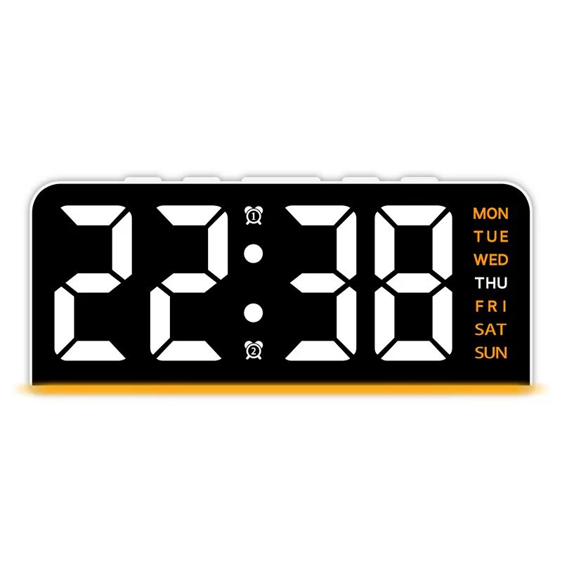 Modern LED Digital Alarm Clock With Temperature Display And Night Light  Sleek Desktop Clock For Be