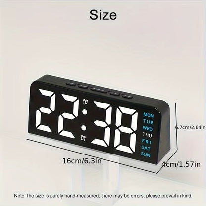 Modern LED Digital Alarm Clock With Temperature Display And Night Light  Sleek Desktop Clock For Be