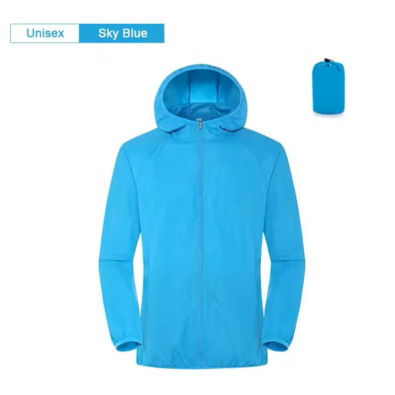 Lightweight Waterproof Camping Jacket With Hood And Pocket 8