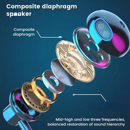 Wireless Neckband Earphones 53  Waterproof Magnetic Sports Headset With LED Display  Stereo Sound 2