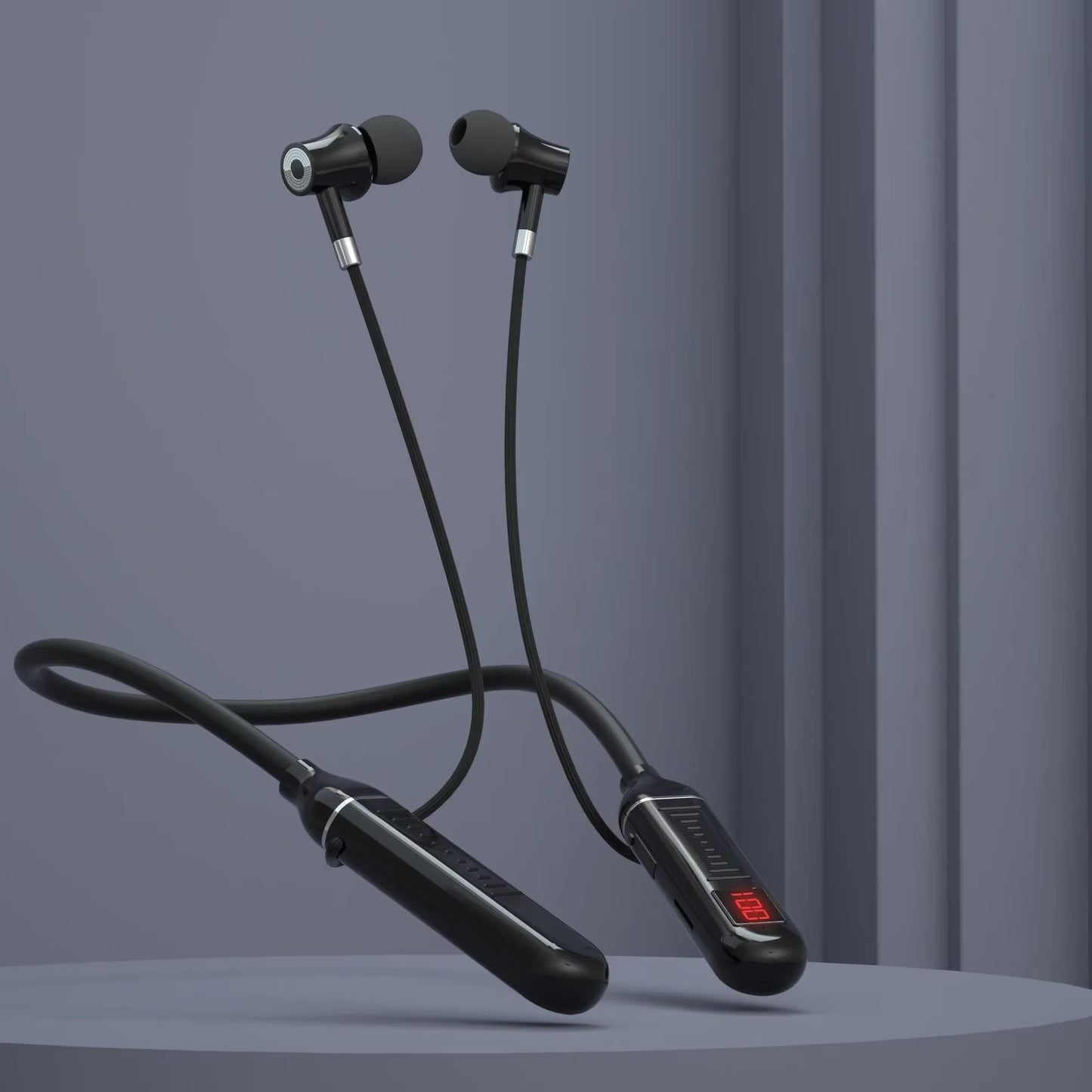 Wireless Neckband Earphones 53  Waterproof Magnetic Sports Headset With LED Display  Stereo Sound 6