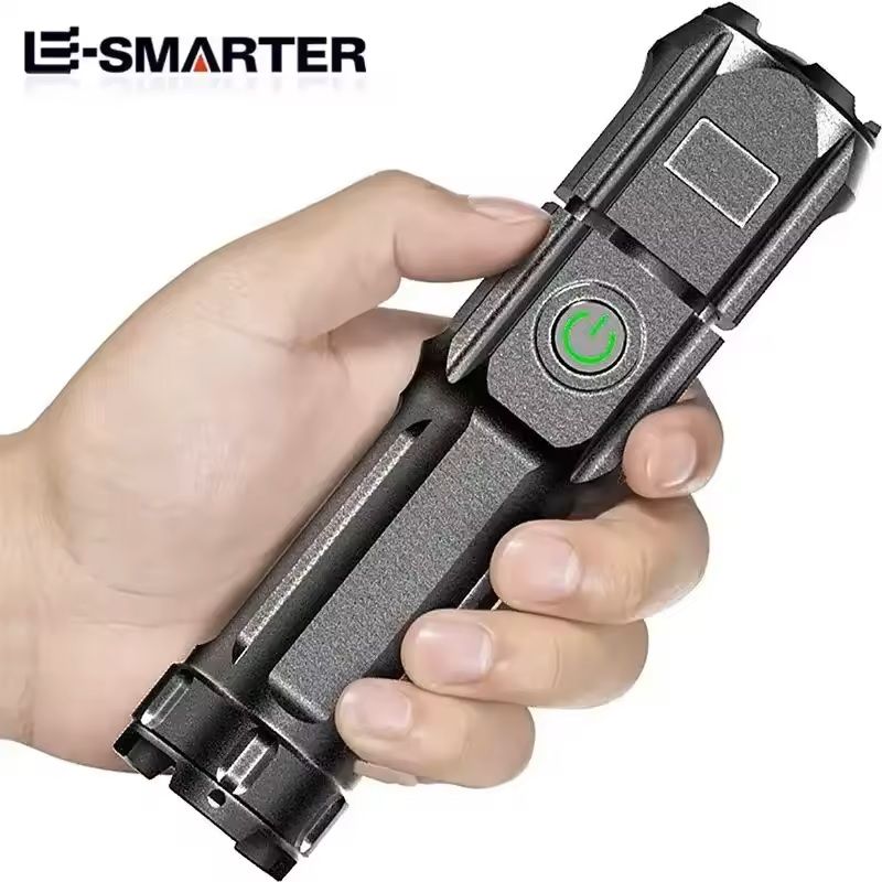 Rechargeable LED Tactical Flashlight with Zoom and 4 Modes