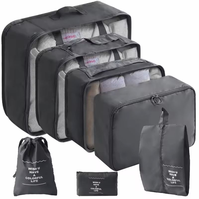 Travel Packing Cube Organizer Set With Shoe Pouch 7