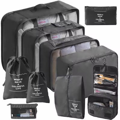 Travel Packing Cube Organizer Set With Shoe Pouch 11