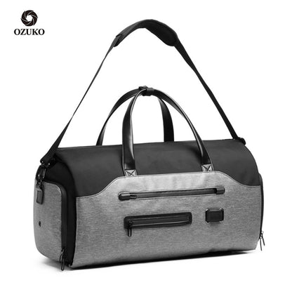 Multifunction Garment Bag for Men, Large Capacity Suit Storage Luggage Handbag with Waterproof Travel Duffel & Shoes