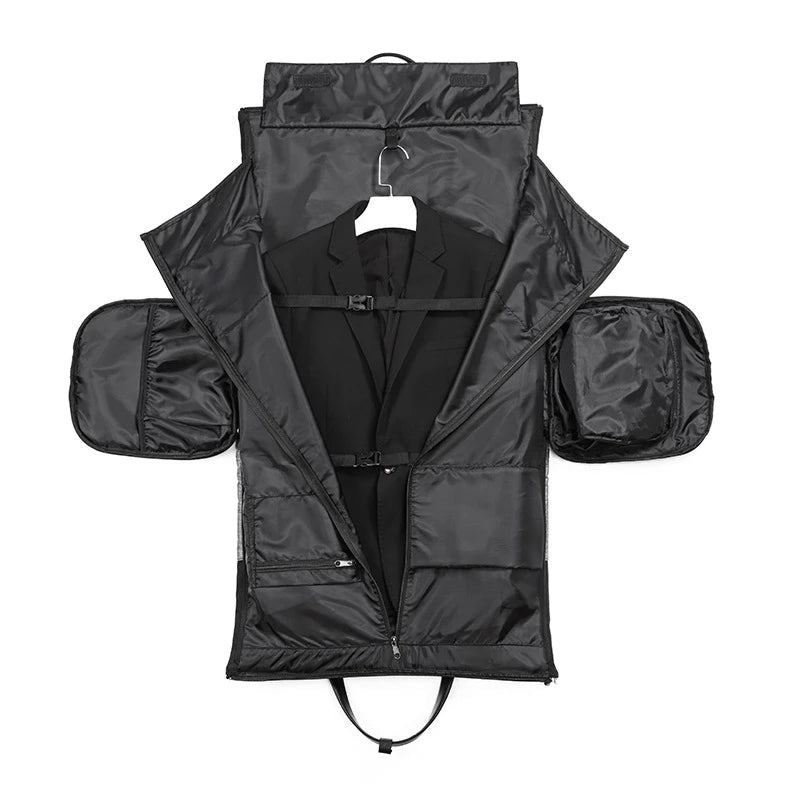 Multifunction Garment Bag for Men, Large Capacity Suit Storage Luggage Handbag with Waterproof Travel Duffel & Shoes