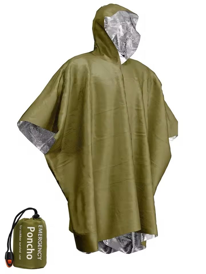 Emergency Waterproof Thermal Rain Poncho Blanket 6