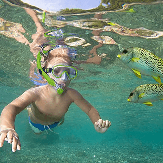 Kids Snorkel Set With Diving Mask And Breathing Tube Anti Fog Underwater Swim Goggles 1
