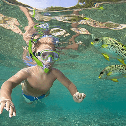 Kids Snorkel Set With Diving Mask And Breathing Tube Anti Fog Underwater Swim Goggles 1