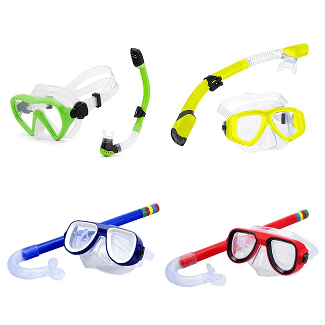 Kids Snorkel Set With Diving Mask And Breathing Tube Anti Fog Underwater Swim Goggles 4