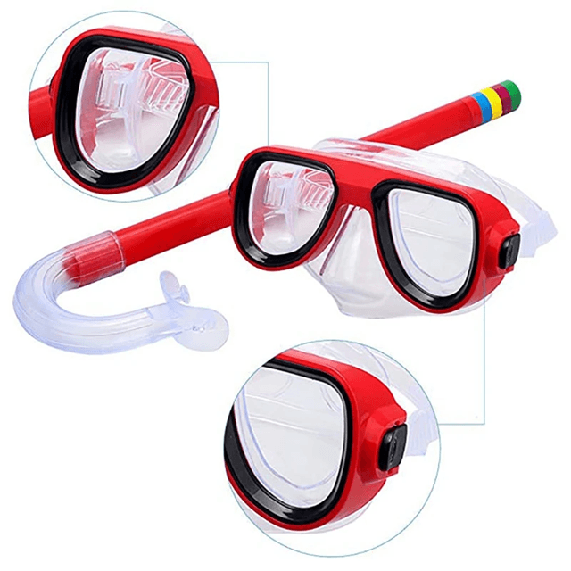 Kids Snorkel Set With Diving Mask And Breathing Tube Anti Fog Underwater Swim Goggles 5