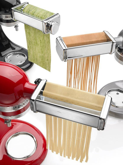 Adjustable Pasta Attachment for KitchenAid Mixer, Stainless Steel Noodle Fit-All Accessory