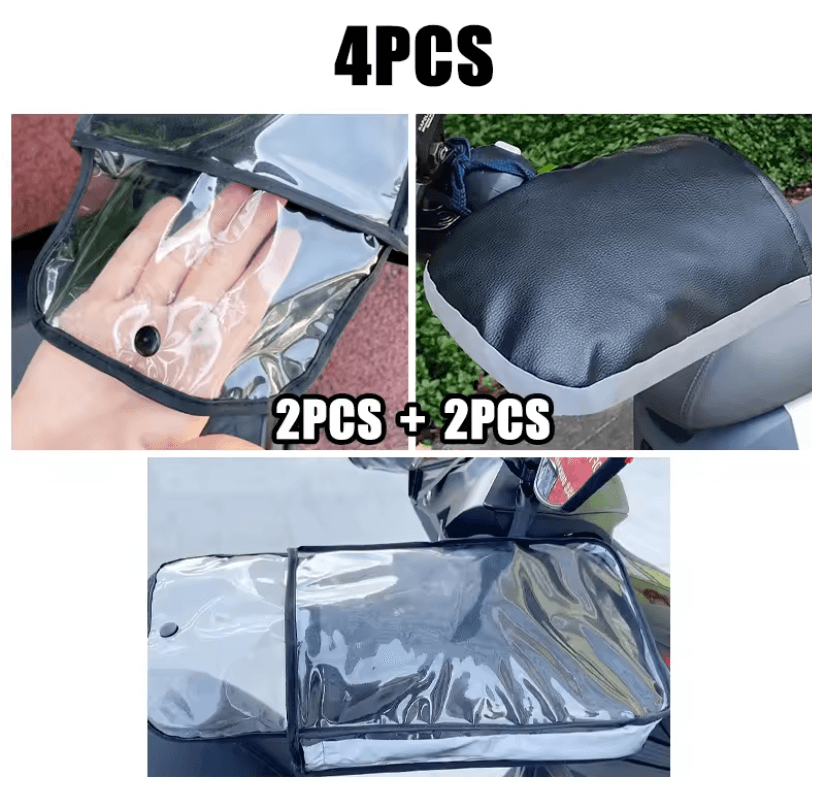 Waterproof Motorcycle Handlebar Muffs Winter Hand Warmers For Bikes And Scooters 4