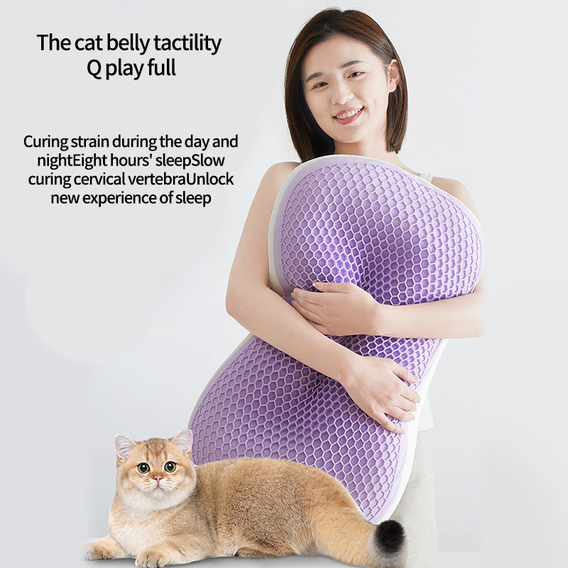 Relief Pressure Cat Belly Pillow For Cervical Protection  Sleep Aid Super Soft And Comfortable Neck 5