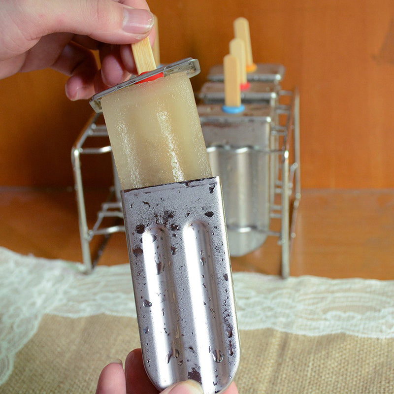 Stainless Steel Popsicle Mold Rack Ice Lolly Mold, Durable Frozen Lolly Popsicle Maker for Homemade Ice Cream Treats