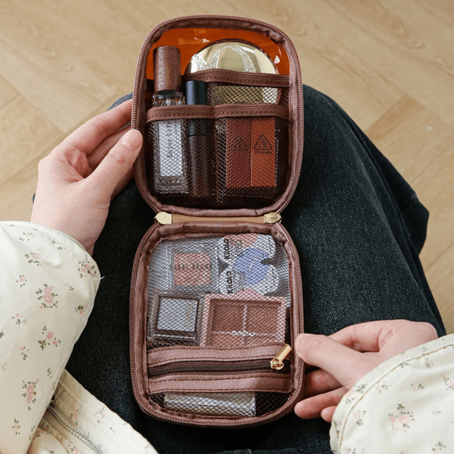 Mini Clear Makeup Organizer Bag For Travel Cute Zipper Cosmetic Pouch For Women 1