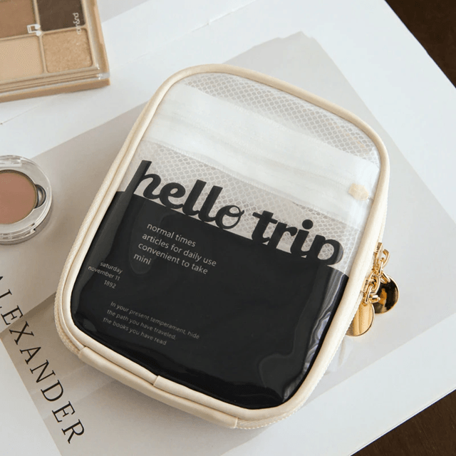 Mini Clear Makeup Organizer Bag For Travel Cute Zipper Cosmetic Pouch For Women 5