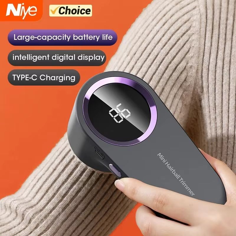 LED Digital Fabric Shaver  Rechargeable Lint Remover For Clothes Sweaters  Upholstery 3