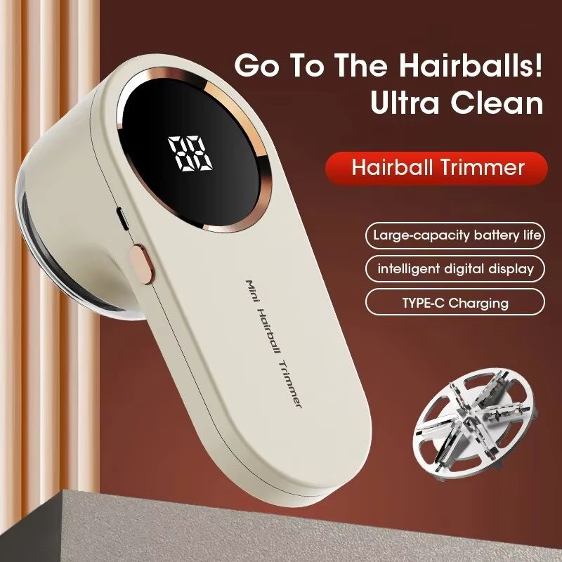 LED Digital Fabric Shaver  Rechargeable Lint Remover For Clothes Sweaters  Upholstery 4