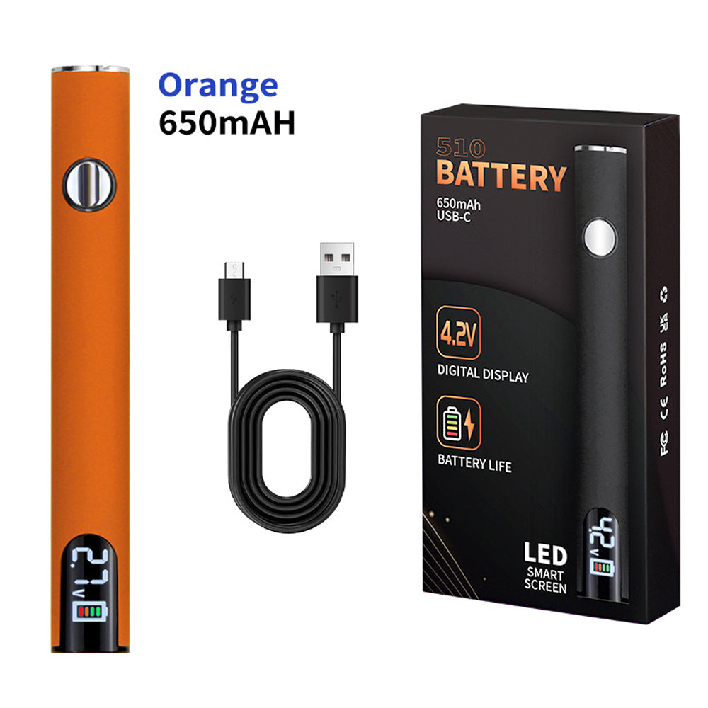 USB 650mAh Battery Pole with LED Screen, Interface Power Supply for Electric Soldering Iron, Type-C Charging Connection