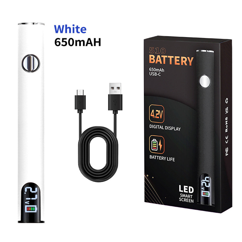 USB 650mAh Battery Pole with LED Screen, Interface Power Supply for Electric Soldering Iron, Type-C Charging Connection