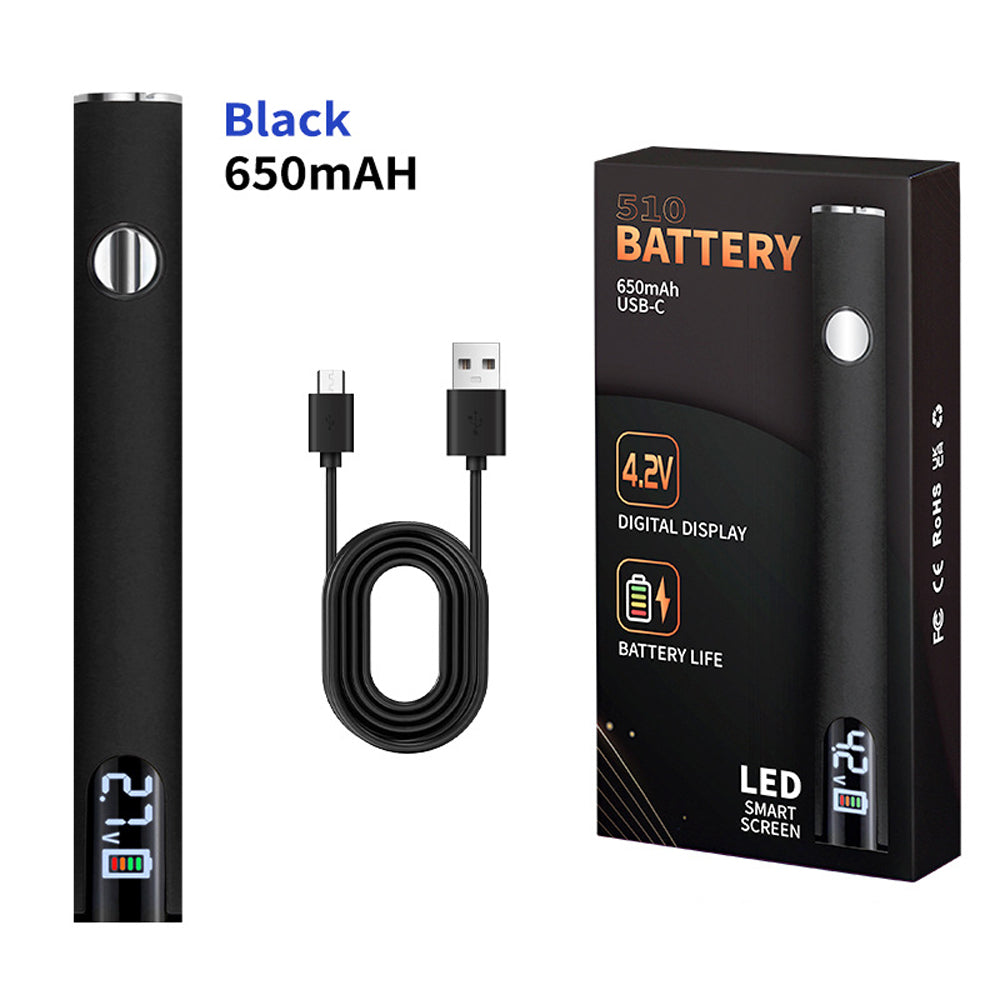 USB 650mAh Battery Pole with LED Screen, Interface Power Supply for Electric Soldering Iron, Type-C Charging Connection