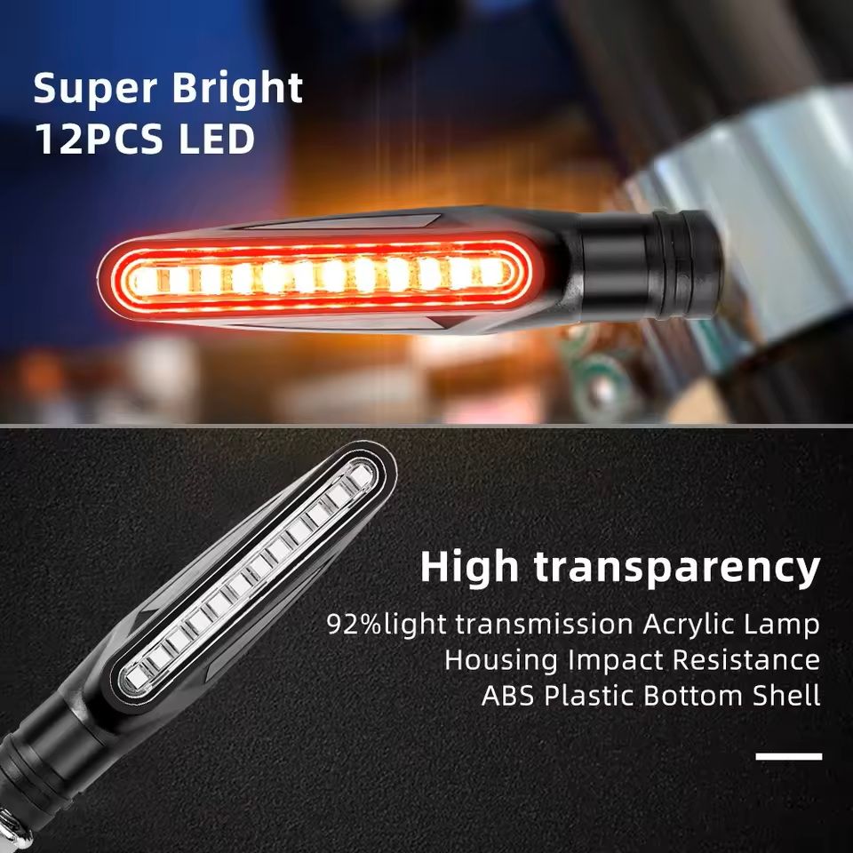 LED Motorcycle Turn Signal And Brake Light Indicators 3
