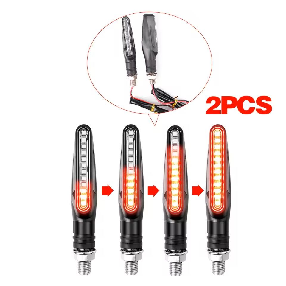 LED Motorcycle Turn Signal And Brake Light Indicators 6