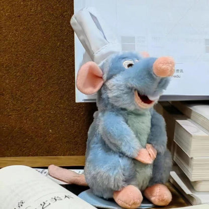 Anime Ratatouille Remy Chef Magnetic Plush Doll, Cute Shoulder Toy for Kids, Christmas Gift Room Decor Ornament
