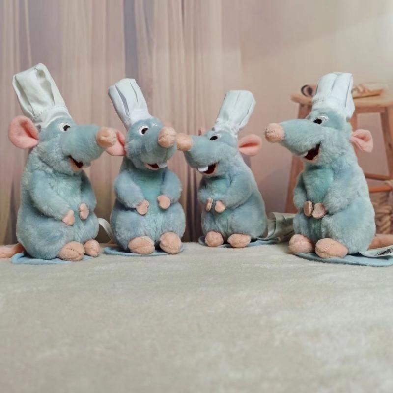 Anime Ratatouille Remy Chef Magnetic Plush Doll, Cute Shoulder Toy for Kids, Christmas Gift Room Decor Ornament