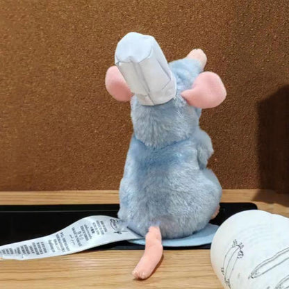 Anime Ratatouille Remy Chef Magnetic Plush Doll, Cute Shoulder Toy for Kids, Christmas Gift Room Decor Ornament