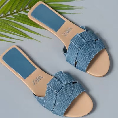 WovenComfort Women Woven Flat Slippers 9