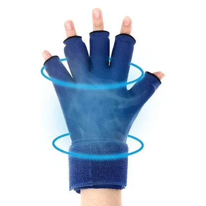 Reusable Icing Finger Steam Pack with Wrist Strap, Hot Pressing Hand & Wrist Icepack Cold Gel Pack for Pain Relief